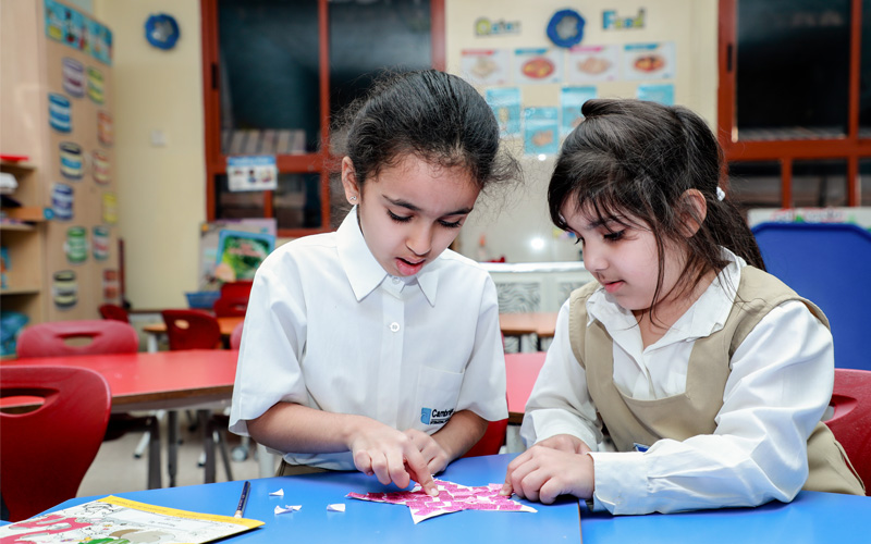 Class room activity at Cambridge international school Doha Qatar
