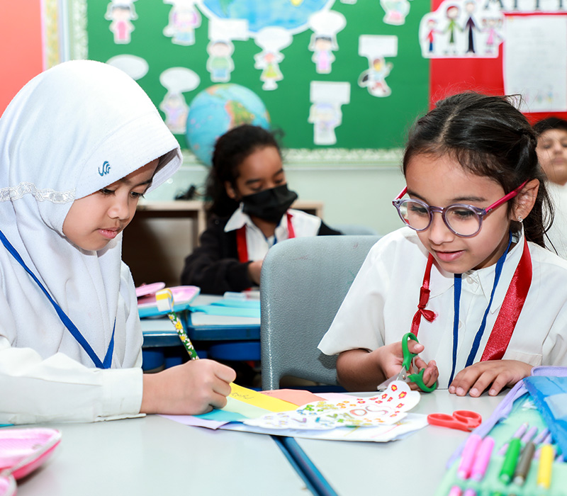 The class room activity at Cambridge school in Doha Qatar