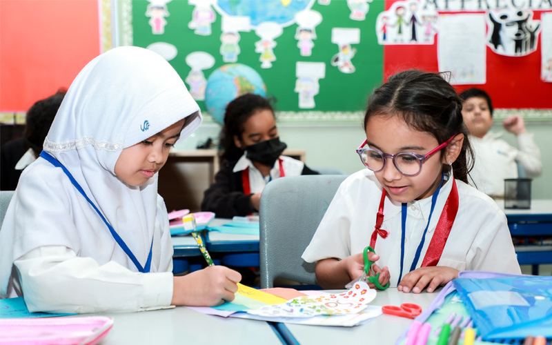 The class room activity at Cambridge school in Doha Qatar