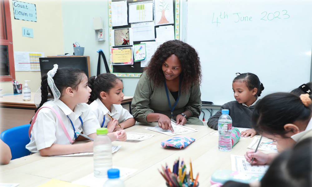 class room activity at Cambridge international school