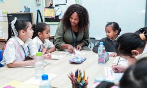 class room activity at Cambridge international school